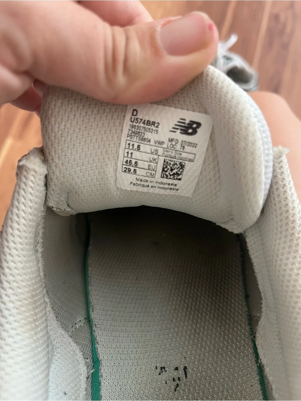 New Balance Men's Gray and Green Suede-Trim Sneakers